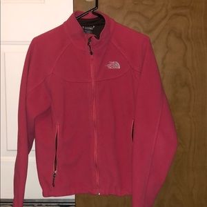 Red north face jacket